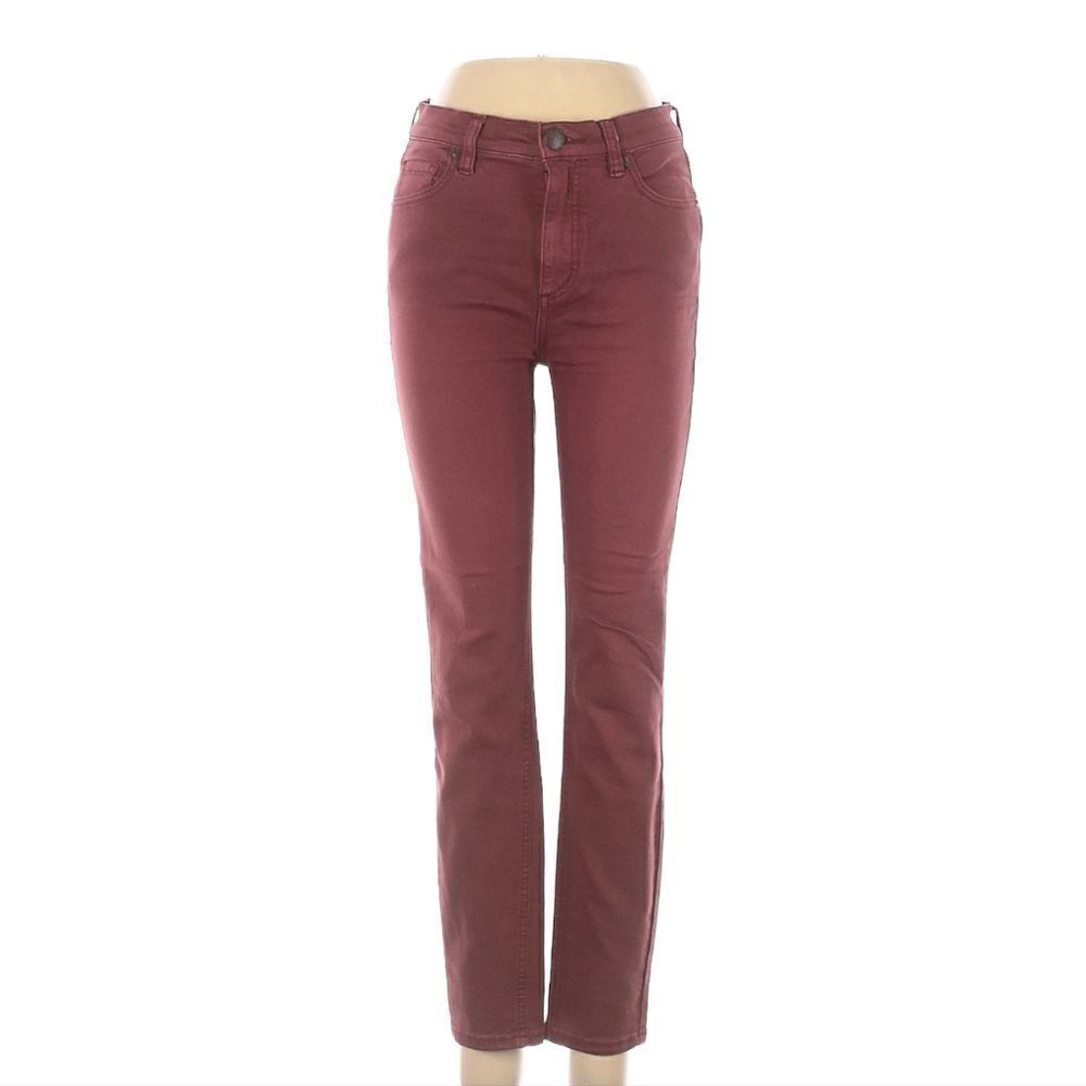Free People Burgandy Coloreddenim Mid-Rise 29